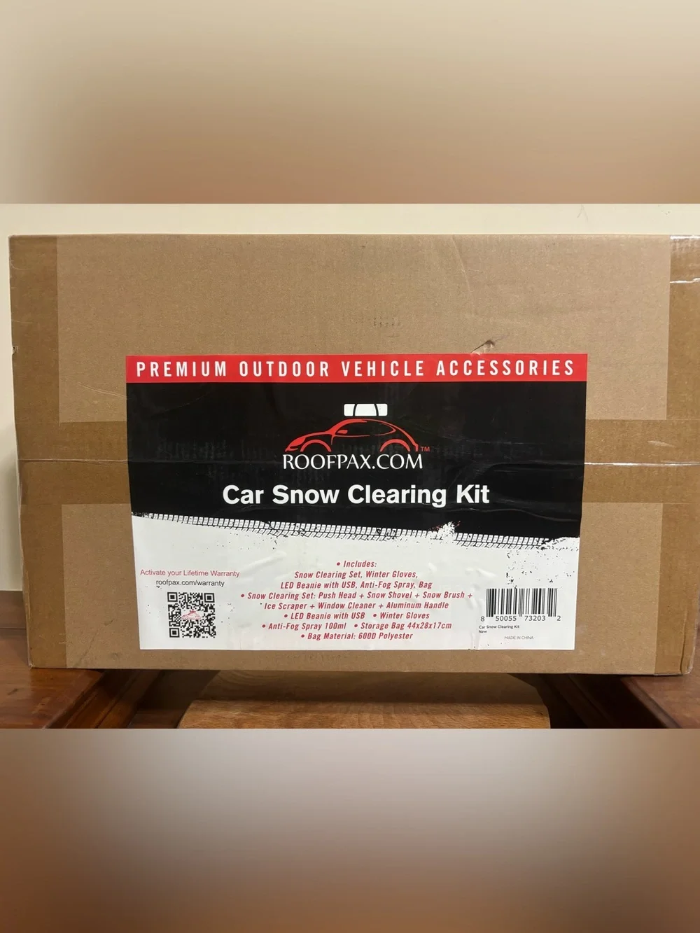 NWT RoofPax Car Snow Clearing Kit Winter Emergency Snow Shovel Brush Ice Scraper